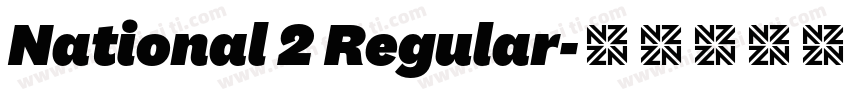 National 2 Regular字体转换